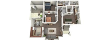 a floor plan of a two bedroom apartment