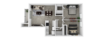 Two Bedroom One Bathroom