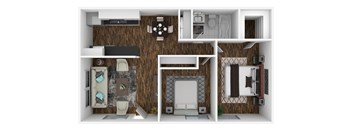 a floor plan of a 1 bedroom apartment at the arlington in columbia, sc