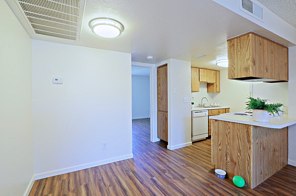 a kitchen and living room at the callaway house austin