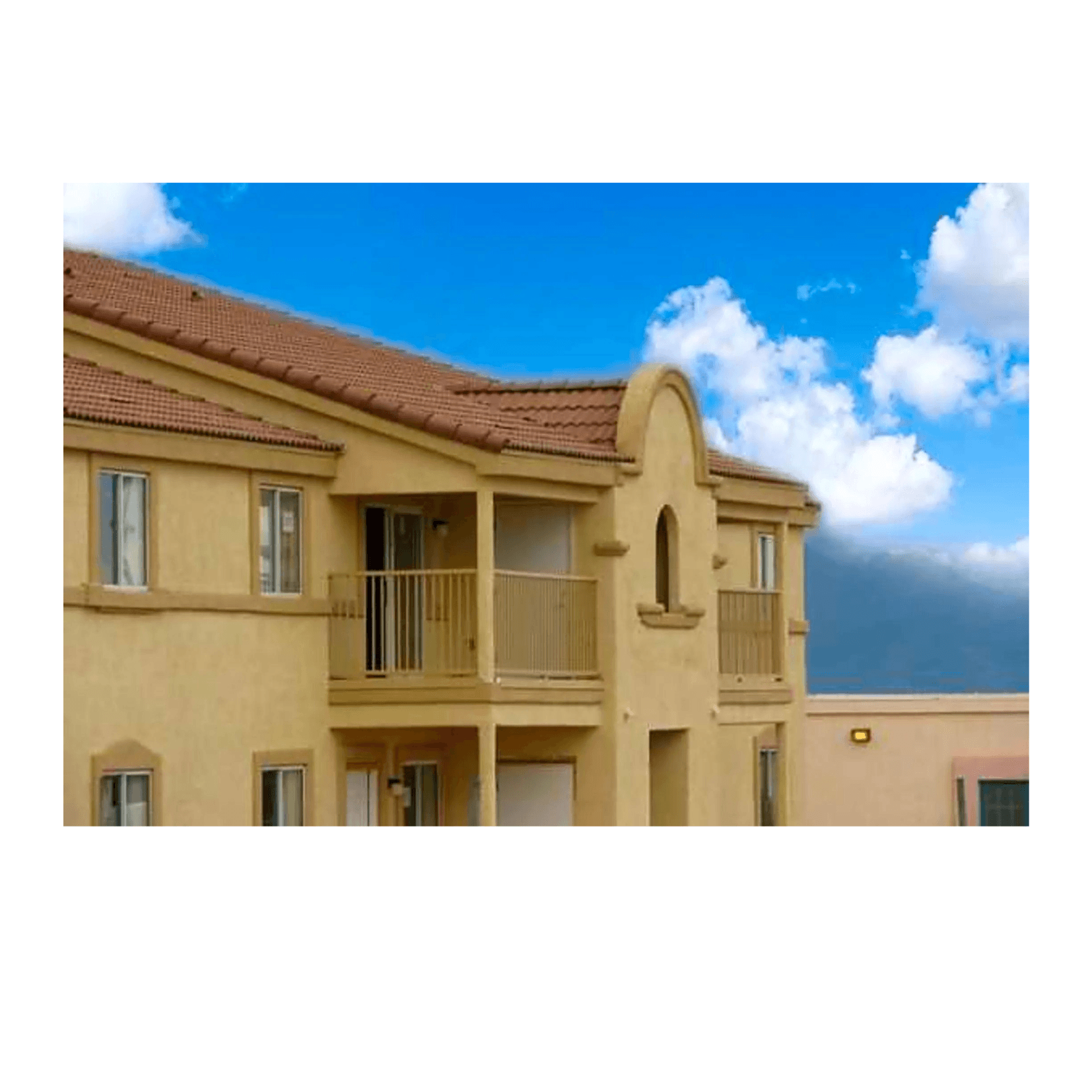 an image of a building with a blue sky in the background