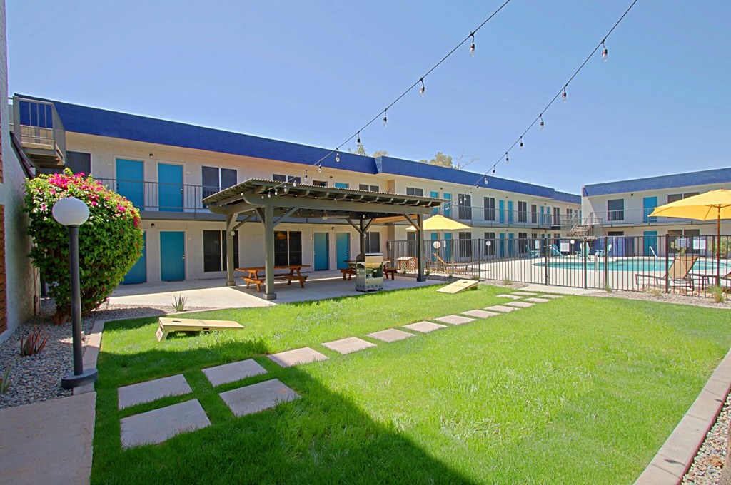 our apartments showcase a beautiful courtyard