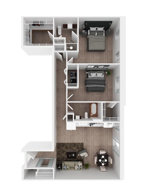 Hassayampa Floor Plan at 2051 Apartments, Arizona