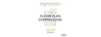 the floor plan is coming soon to highland 24 apartments