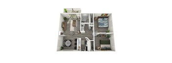 Two Bedroom One Bath at Tides on McDowell, Phoenix, AZ