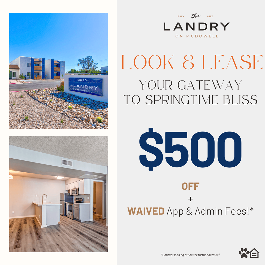 $500 off + waived app and admin fees