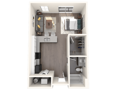 Lynx Floor Plan at 2051 Apartments, Arizona, 86301