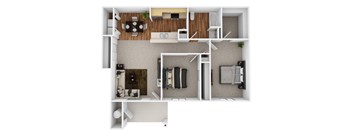 Two Bedroom One Bath Large