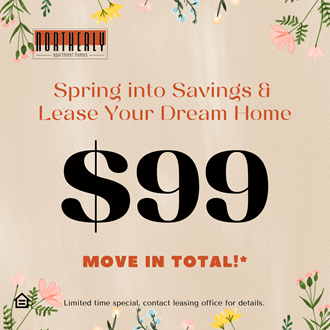 spring into savings  lease your dream home 99 move in total