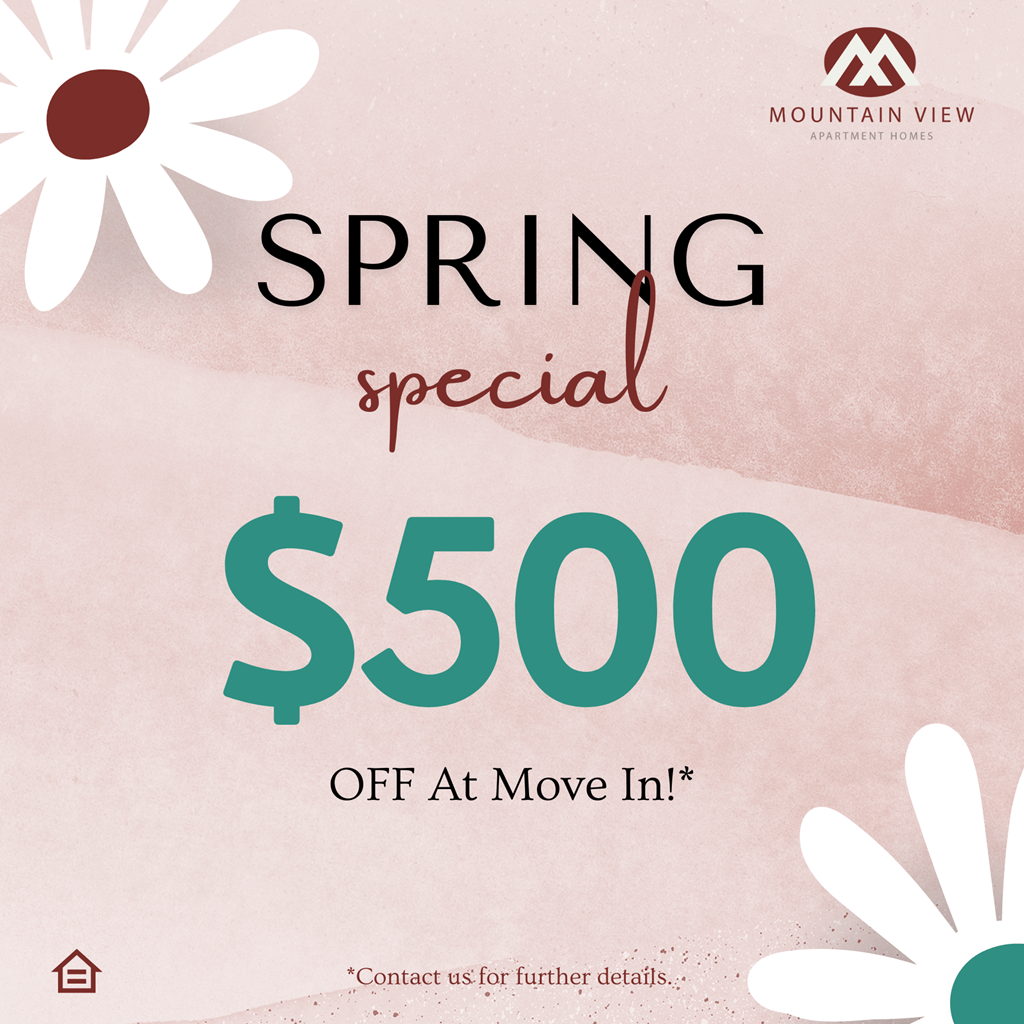 spring special $500 off at move in