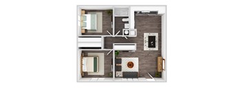 a floor plan of a 1 bedroom apartment