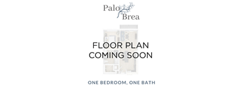 A floor plan for a one bedroom, one bathroom apartment is coming soon.