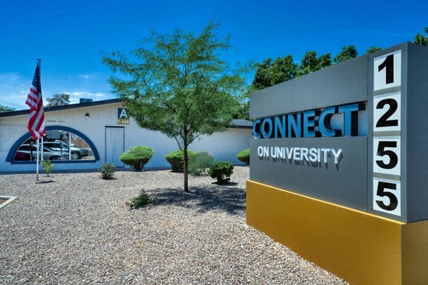Property Signage at Connect on University, Mesa