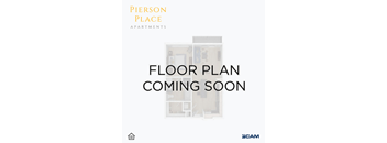 A poster announcing a floor plan for Pierson Place Apartments is coming soon.