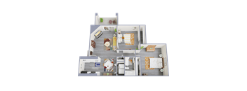 a 1 bedroom floor plan of a 2100 sq ft apartment