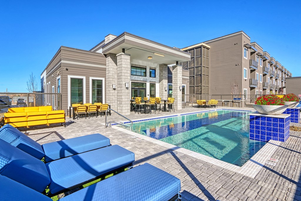 Pool With Sundecks at 2051 Apartments, Prescott, AZ