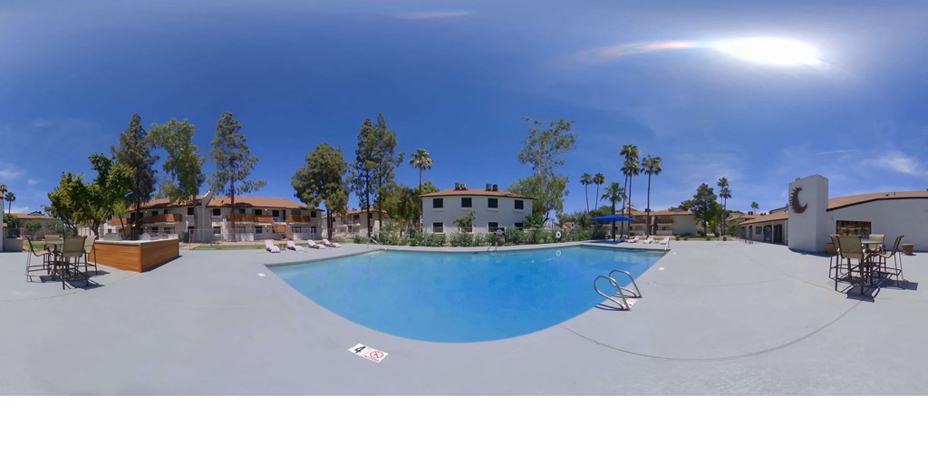 Pool and poolside area at Tides on McDowell.