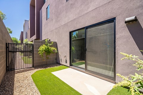 Private back patio