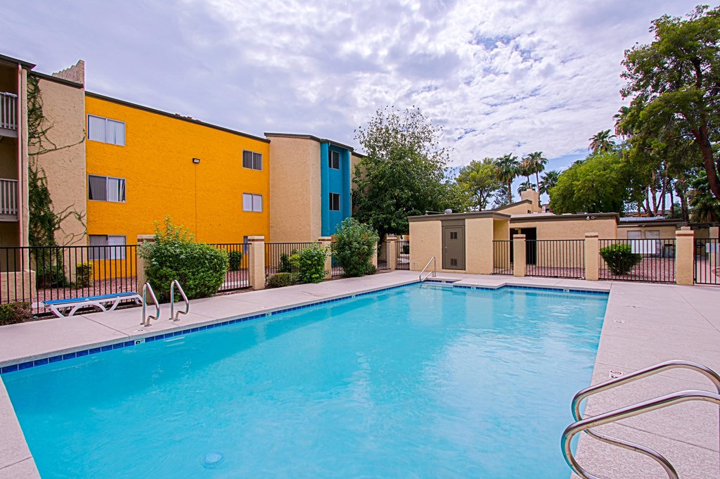 the swimming pool at our apartments