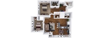 Two Bedroom, Two Bath A