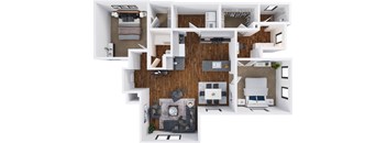 Two Bedroom, Two Bath B