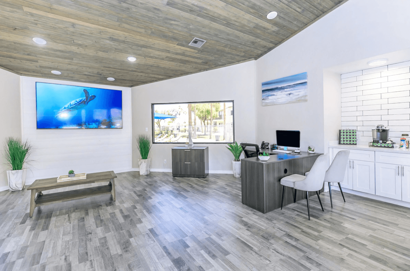 Leasing office at Tides on McDowell.