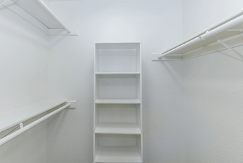 Large closet with built in shelving at Connect on Missouri in Phoenix, Arizona 85015