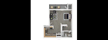 Studio Floorplan at Connect on Northern, Glendale, AZ 85301