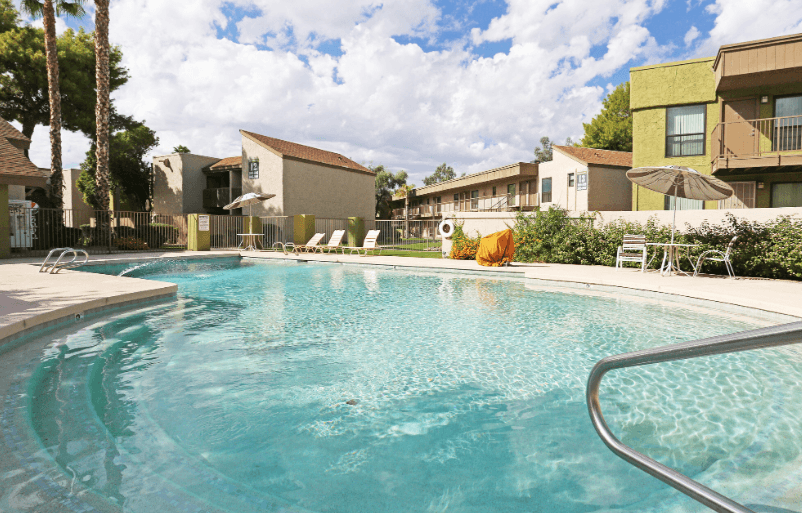our apartments have a large pool for residents to enjoy