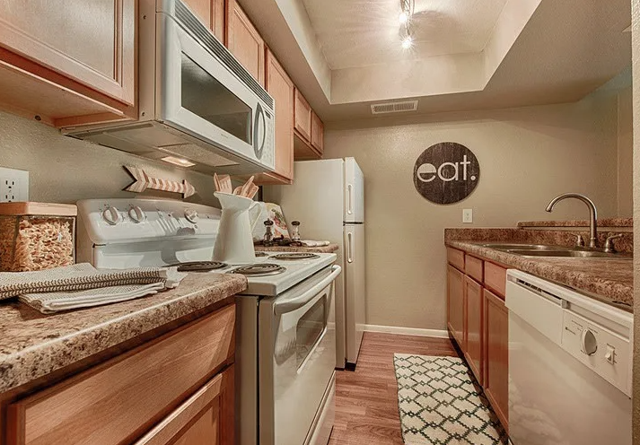 Furnished Kitchen Furnished Kitchen at Sycamore Square Apartments, Mesa, AZ