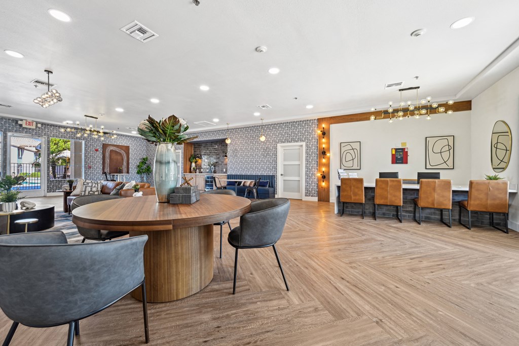 the reserve at city center spacious lobby with tables and chairs