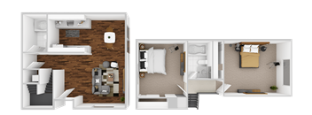 a floor plan of a room with a bedroom and a bathroom
