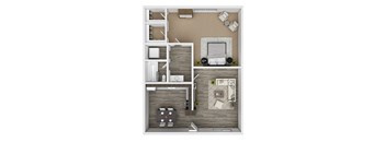 One Bed Floor Plan at The Link Apartments, Mesa, Arizona