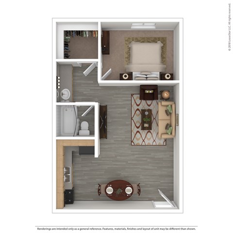Studio Floor Plan at The Link Apartments, Mesa, Arizona