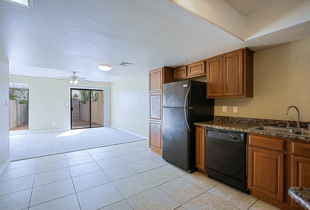 Scottsdale Haciendas Condominiums Kitchen and Living Room Area
