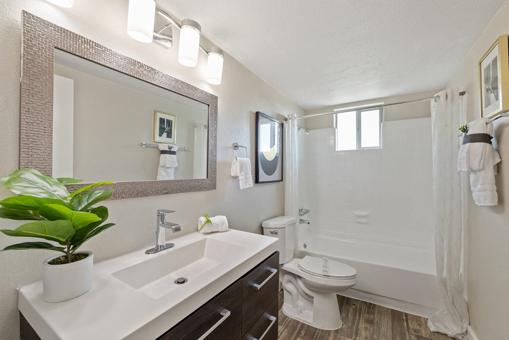 A bathroom with a white sink and toilet.