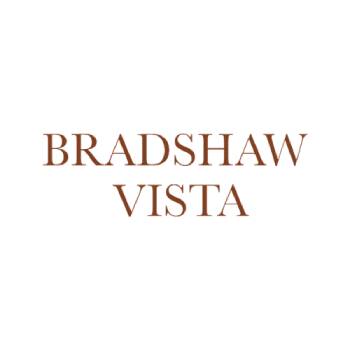 The image displays the words "BRADSHAW VISTA" in a serif font.