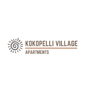 The image is a logo of Kokopelli Village Apartments.