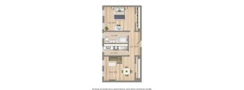 2701 Connecticut apartments 1 bedroom floor plan