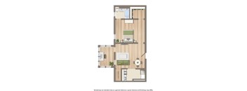 1 Bed C 640 floor plans