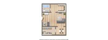 studio apartment floor plan at 2801 pennsylvania apartments in washington dc