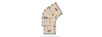2701 Connecticut apartments 2 bedroom floor plan