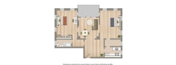2701 Connecticut apartments 2 bedroom floor plan