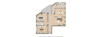 2701 Connecticut apartments 2 bedroom floor plan