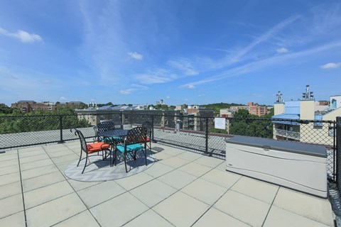 rooftop lounge at 2701 Connecticut apartments in washington dc