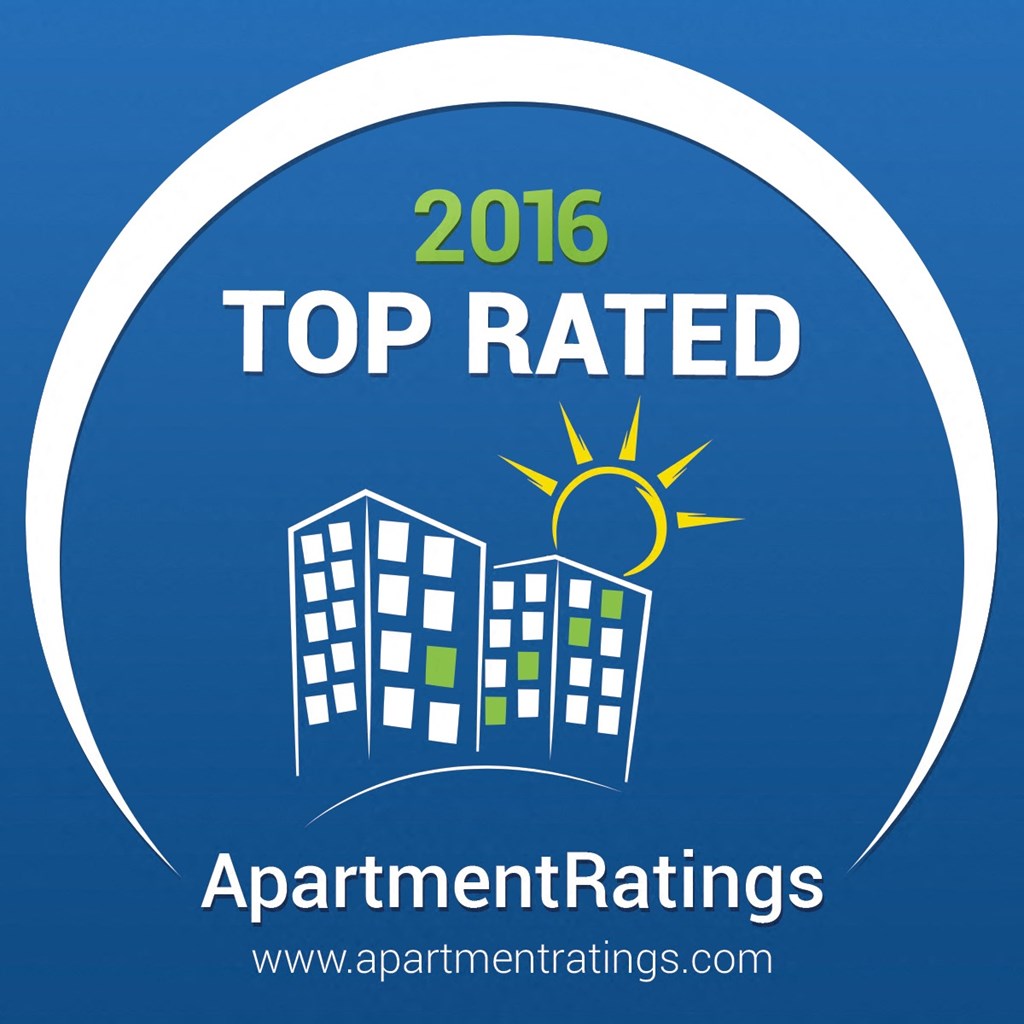 the logo for apartment ratings
