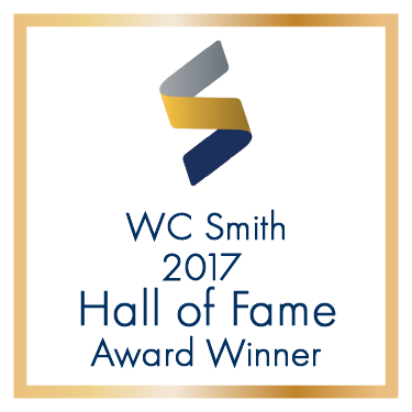 an image of the hall of fame logo with the text ``wc smith 2017 hall