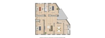 2701 Connecticut apartments 3 bedroom floor plan