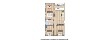 3101 Pennsylvania 2 bedroom floor plan