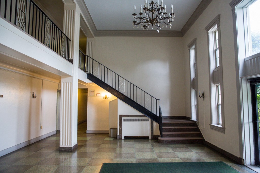 lobby lounge at 3101 pennsylvania apartments in washington dc